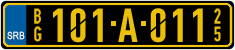 License plate of Serbia, Diplomatic