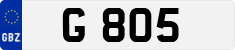 License plate of Gibraltar, Regular car plates (G 12345)