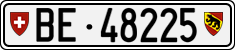 License plate of Switzerland, Cars