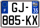 French license plate, SIV (ordinary)