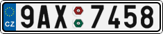 License plate of the Czech Republic, Cars (2001)