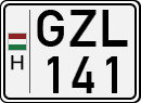 license plates of Hungary, Cars (1990)