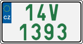 License plate of the Czech Republic, Oldtimers (2001)