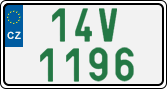 License plate of the Czech Republic, Oldtimers (2001)