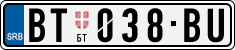 License plate of Serbia, Cars