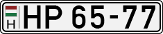 license plates of Hungary, Army (1990)