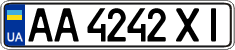 License plate Ukraine, Regular plates (2004)