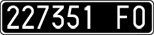 License plate of Italy, Cars (1927 year series)