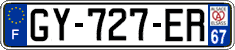 French license plate, SIV (ordinary)