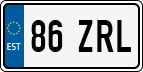 License plate of Estonia, Regular car plates (US-size)