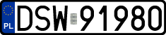 License plates of Poland, Regular car plates
