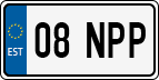 License plate of Estonia, Regular car plates (US-size)