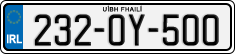 License plate of Ireland, Regular plates