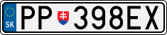 License plate of Slovakia, Cars