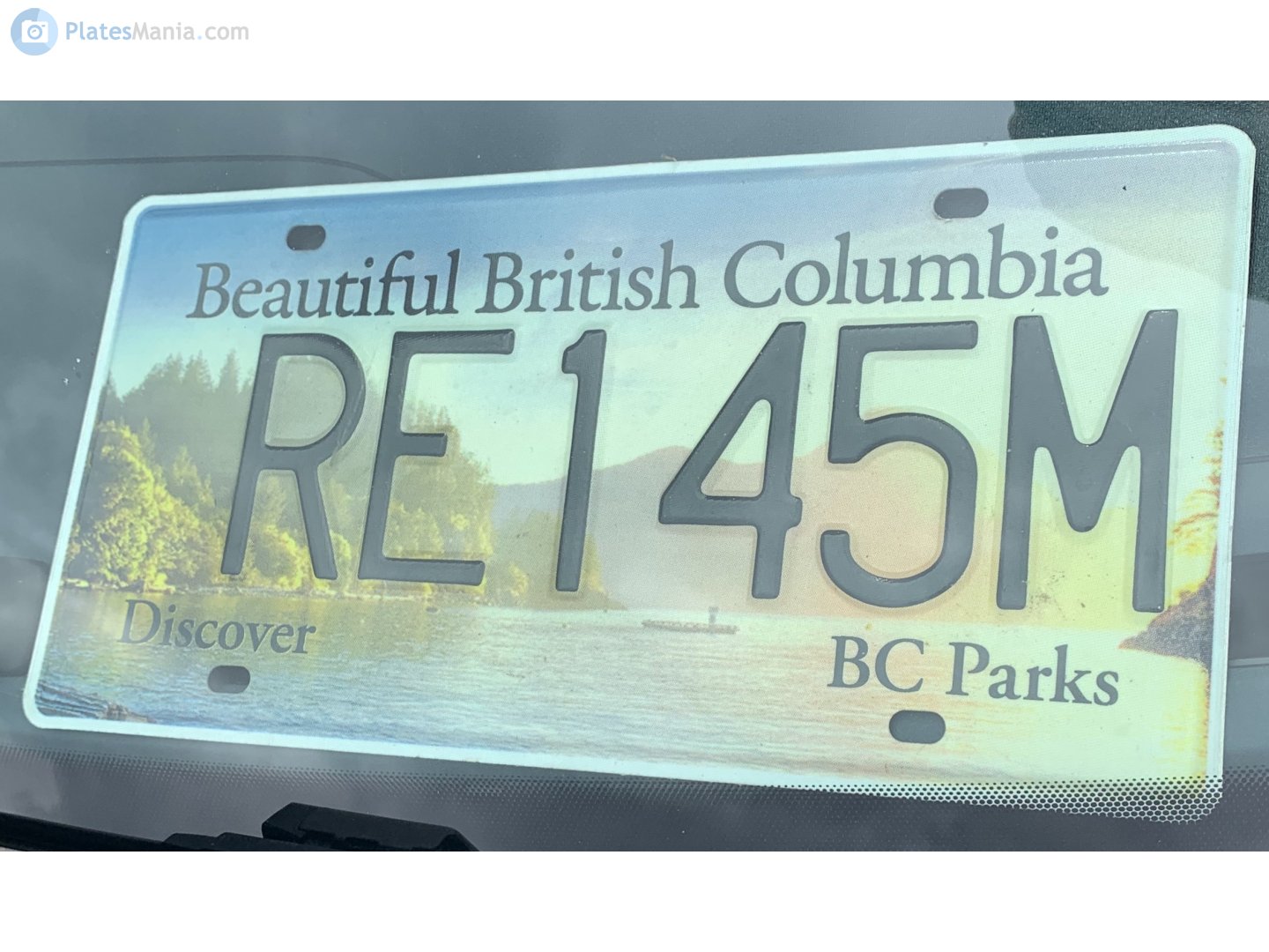 RE145M, License plate without vehicle 