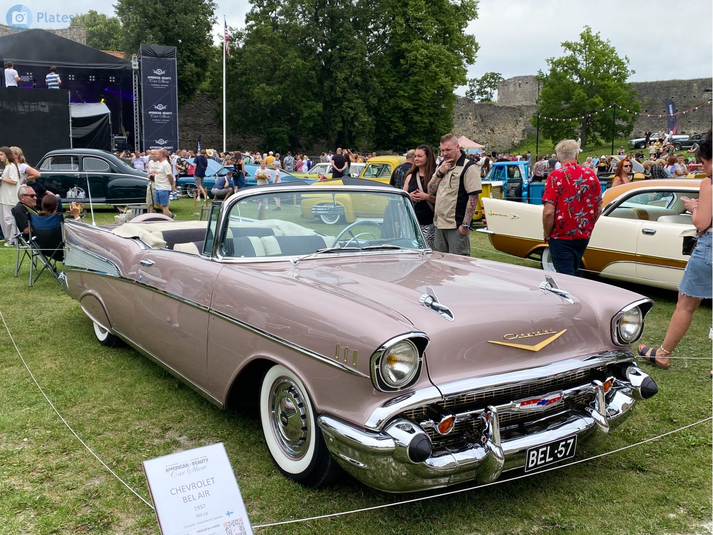 BEL-57, Chevrolet Bel Air 2nd gen 1957 2-door Convertible (2434; A-body), 2nd facelift, 1956–1957