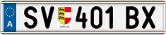 License plate of Austria, Regular plates