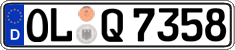 German license plate, Regular plates