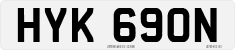 License plate of the United Kingdom, 1963 year system