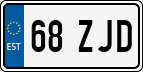 License plate of Estonia, Regular car plates (US-size)