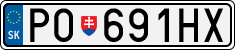 License plate of Slovakia, Cars