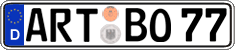 German license plate, Regular plates
