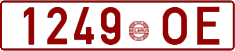License plate Belarus, Cars (1992)