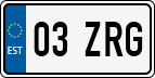 License plate of Estonia, Regular car plates (US-size)