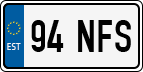 License plate of Estonia, Regular car plates (US-size)