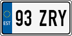 License plate of Estonia, Regular car plates (US-size)