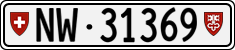 License plate of Switzerland, Cars