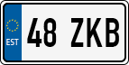 License plate of Estonia, Regular car plates (US-size)