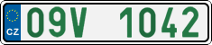 License plate of the Czech Republic, Oldtimers (2001)