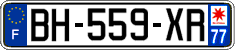 French license plate, SIV (ordinary)