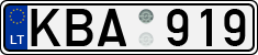 License plate of Lithuania, Cars