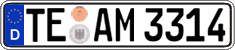 German license plate, Regular plates