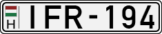 license plates of Hungary, Cars (1990)