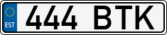 License plate of Estonia, Regular car plates