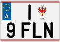 License plate of Austria, Regular plates