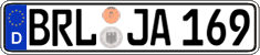 German license plate, Regular plates