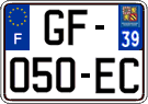 French license plate, SIV (ordinary)