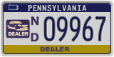 Pennsylvania, Dealer (N/D 12345 | P/R 12345)