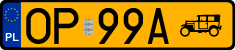 License plates of Poland, Oldtimers