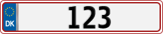 License plate of Denmark, Vanity Plates