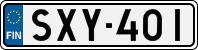 License plate of Finland, Cars