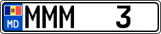 License plate of Moldova, Cars (2015)