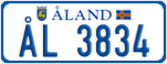 License plate of Åland, Cars (ÅL 12345)