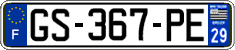 French license plate, SIV (ordinary)