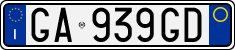 License plate of Italy, Cars (1994 year series)