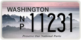 Washington, Specialty plates (12345)